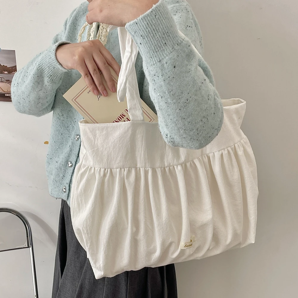 SOZAKKA Lazy Rabbit Large Capaci Tote Bag Belted Canvas Shoulder Bag Casual Sle Underarm Bag Spring Summer New Model Handbag