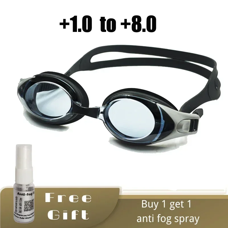

Hyperopia Swimming Goggles Glasses with Anti-fog Spray for Children and Adult Reading Presbyopic Presbyopia Set