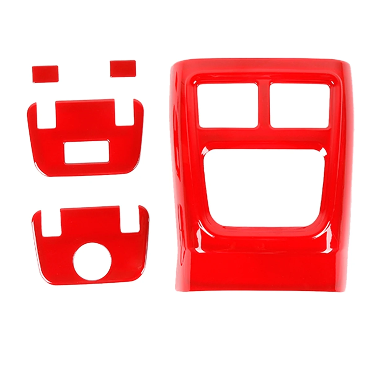 

Автомобильный комплект крышек для вентиляционного отверстия заднего кондиционера ABS для зарядного устройства Dodge Chrysler 300C 2015-2021 (красный)