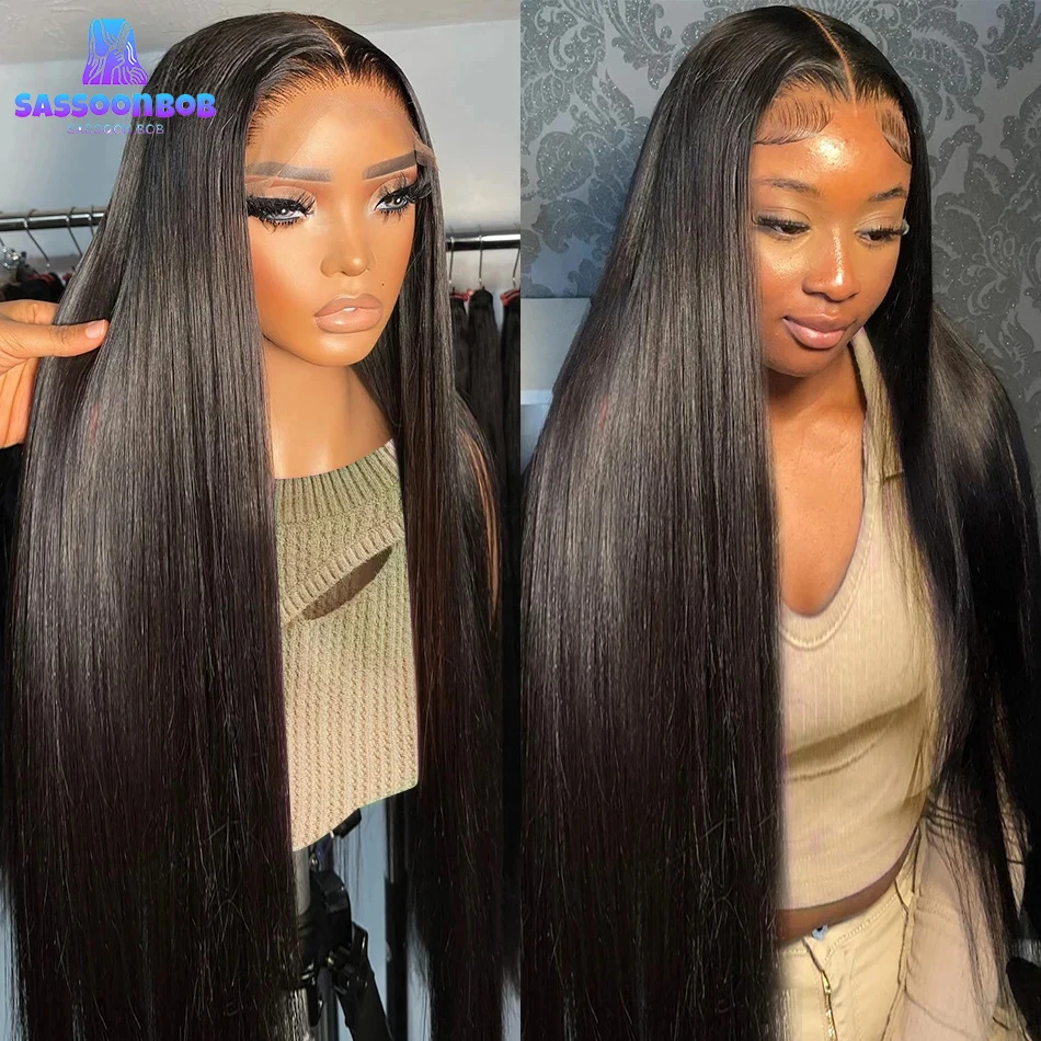 

30 40 Inch 360 13X4 13X6 HD Lace Front Wig Brazilian Bone Straight Human Hair Wig Transparent Lace Frontal Wig For Black Women