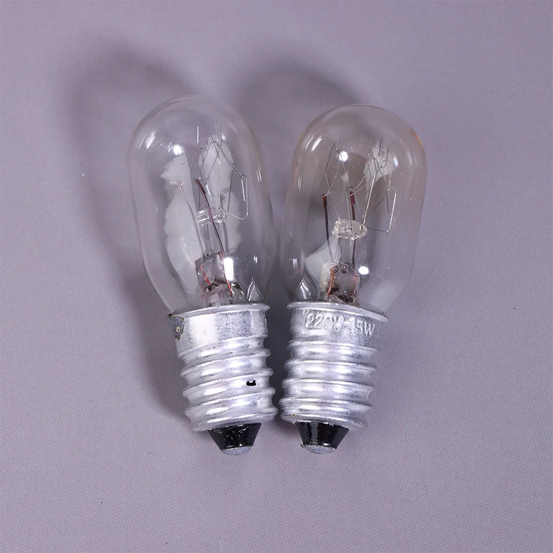 2Pcs E14 15W 고온 방지 냉장고 전구 전자 레인지 교체 조명 토스터/스팀 전구 조명