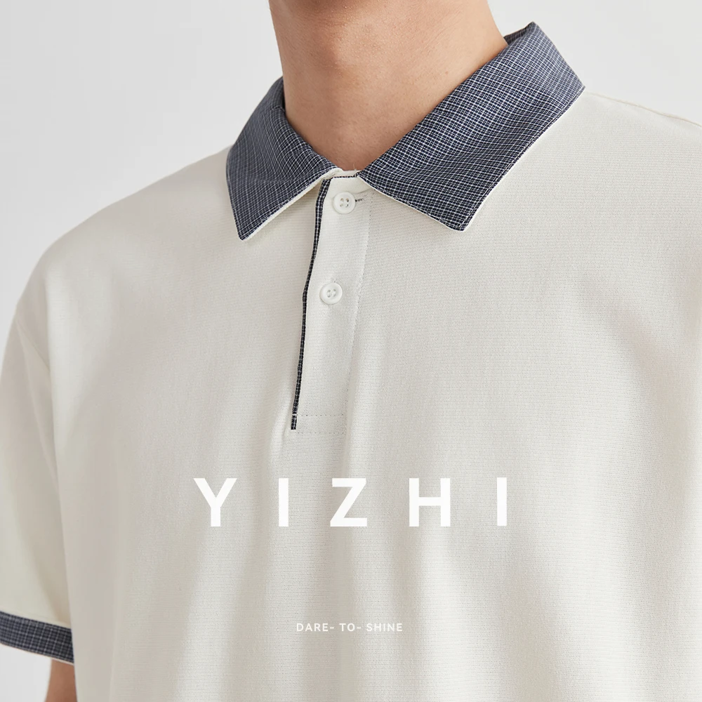 Polo da Uomo alla Moda con Colletto a Quadri, Nuova Collezione Estiva 2026, T-Shirt Casual Traspirante e Comoda per l'Uso Quotidiano e il Pendolarismo - immagine 4