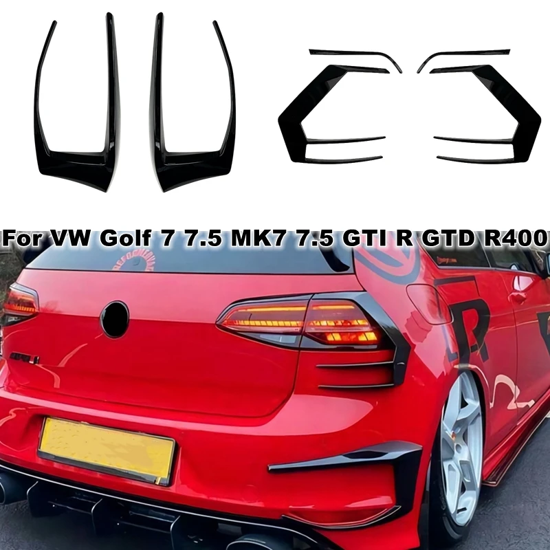 Per Vw Golf 7 Mk7 Gti R Gtd Golf 7.5 Mk7.5 R400 2012-2019 Per Volkswagen Paraurti Posteriore Splitter Canard Spoiler Auto Parti Esterne