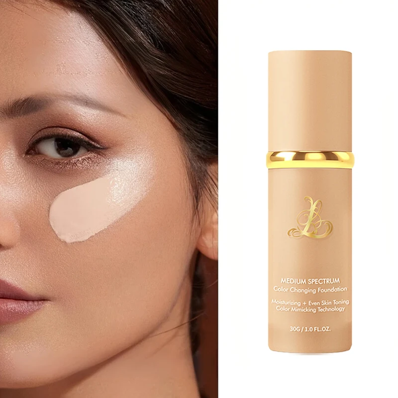 Fondotinta liquido quattro in uno che cambia colore, con lunga durata SPF50+, senza rimozione del trucco, senza colla in polvere, idratante - immagine 2