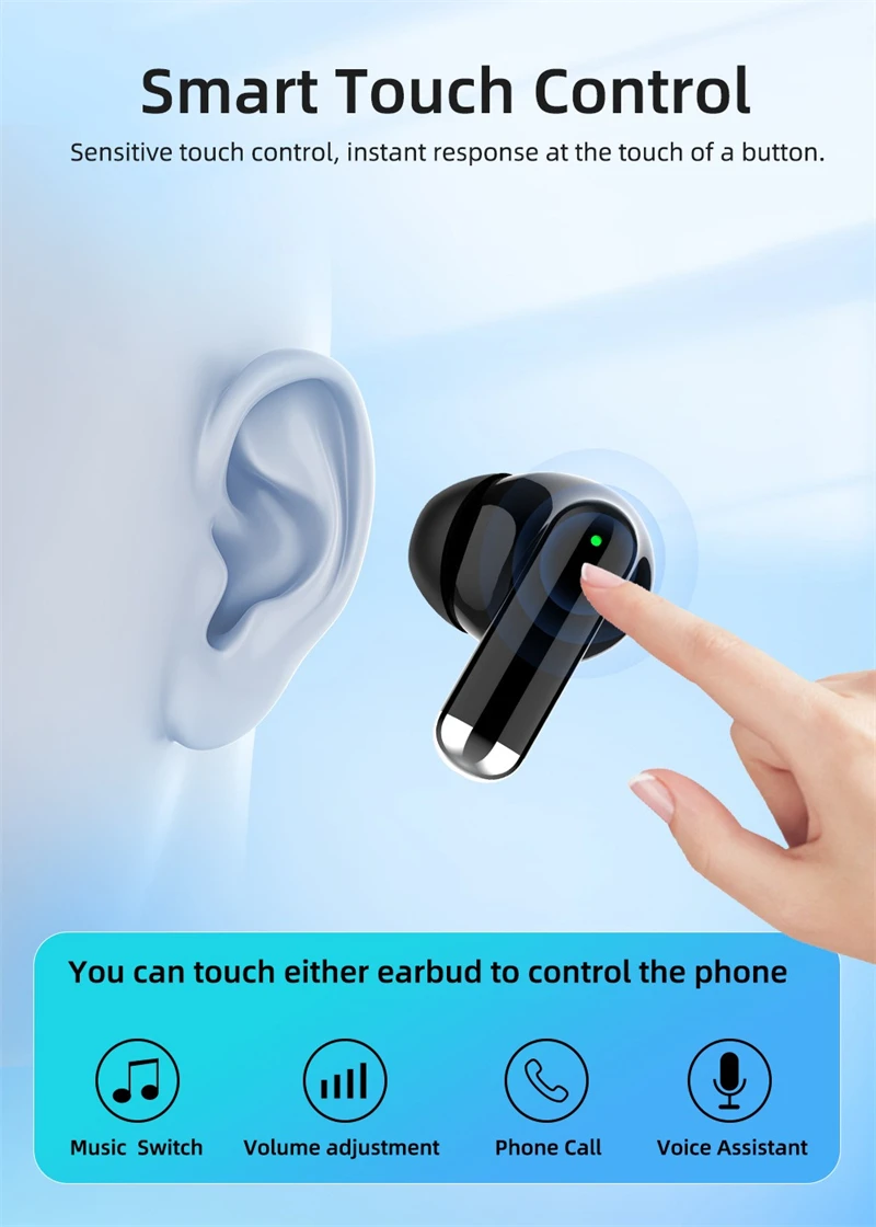Description Picture 5 of itemAir 6 Bluetooth Headphones Pro Tws Earphones Bluetooth Wireless Bluetooth Headset Pods EarPods Wireless Headphones Pro 6 Earbuds