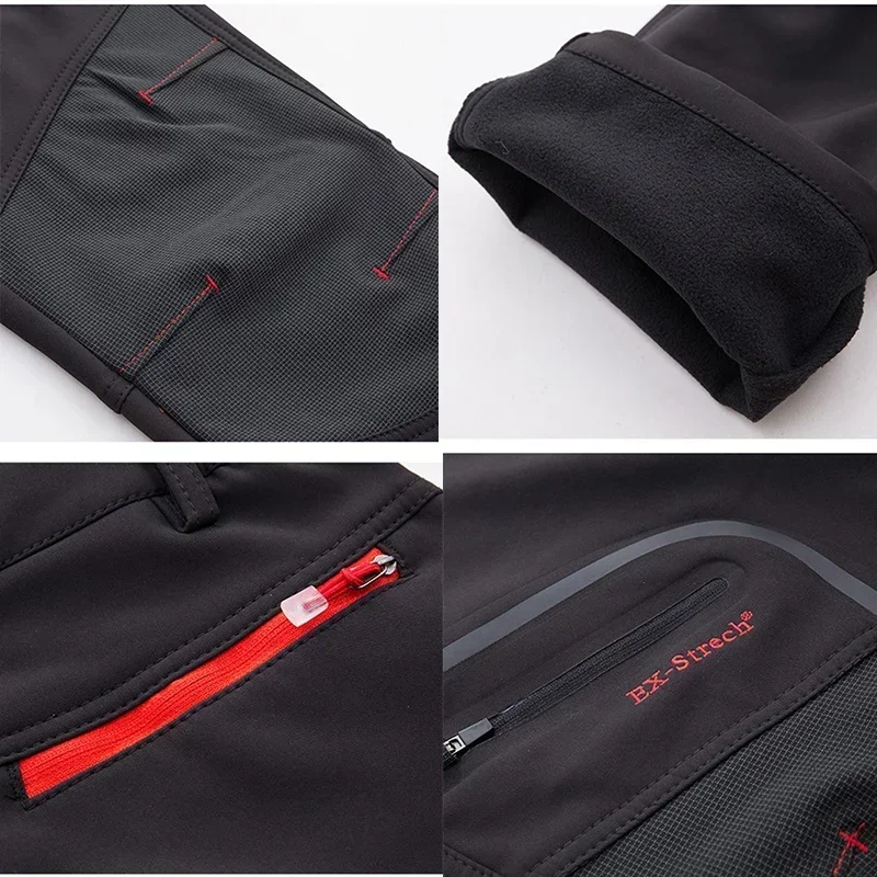 Sports Pants Casual Sports Pants Men Winter Hiking Trekking Fishing Camping Climbing Trousers Oversize 6XL Waterproof Outdoor Women Cycling Fleece Pants
