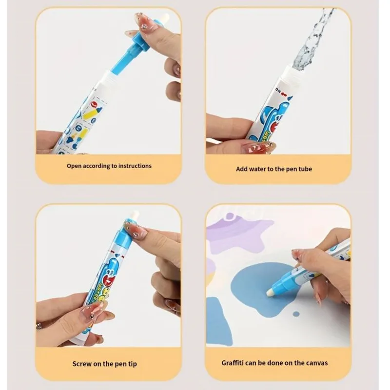 100x80CM 매직 워터 드로잉 매트 재사용 가능한 매직 펜으로 낙서 색칠 몬테소리 페인팅 보드 교육 완구 어린이 선물