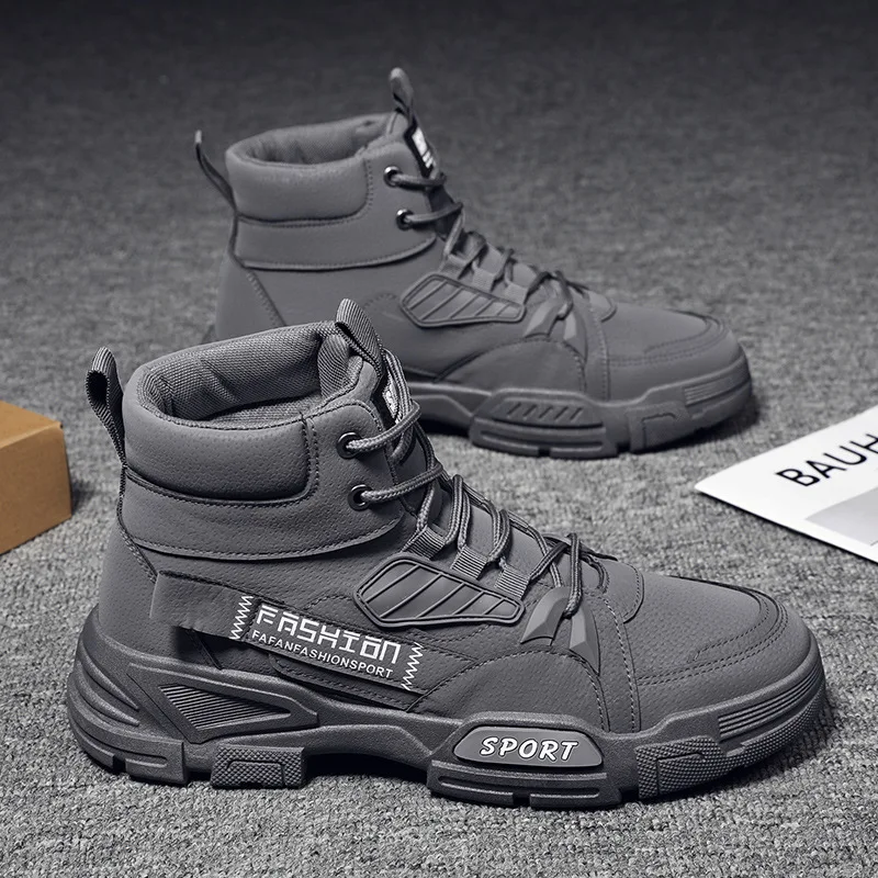 Shoes Men 2023 Autumn Winter Men's Rubber Snow Boots Warm Working Lace Up Boot Shoes Boots for Men