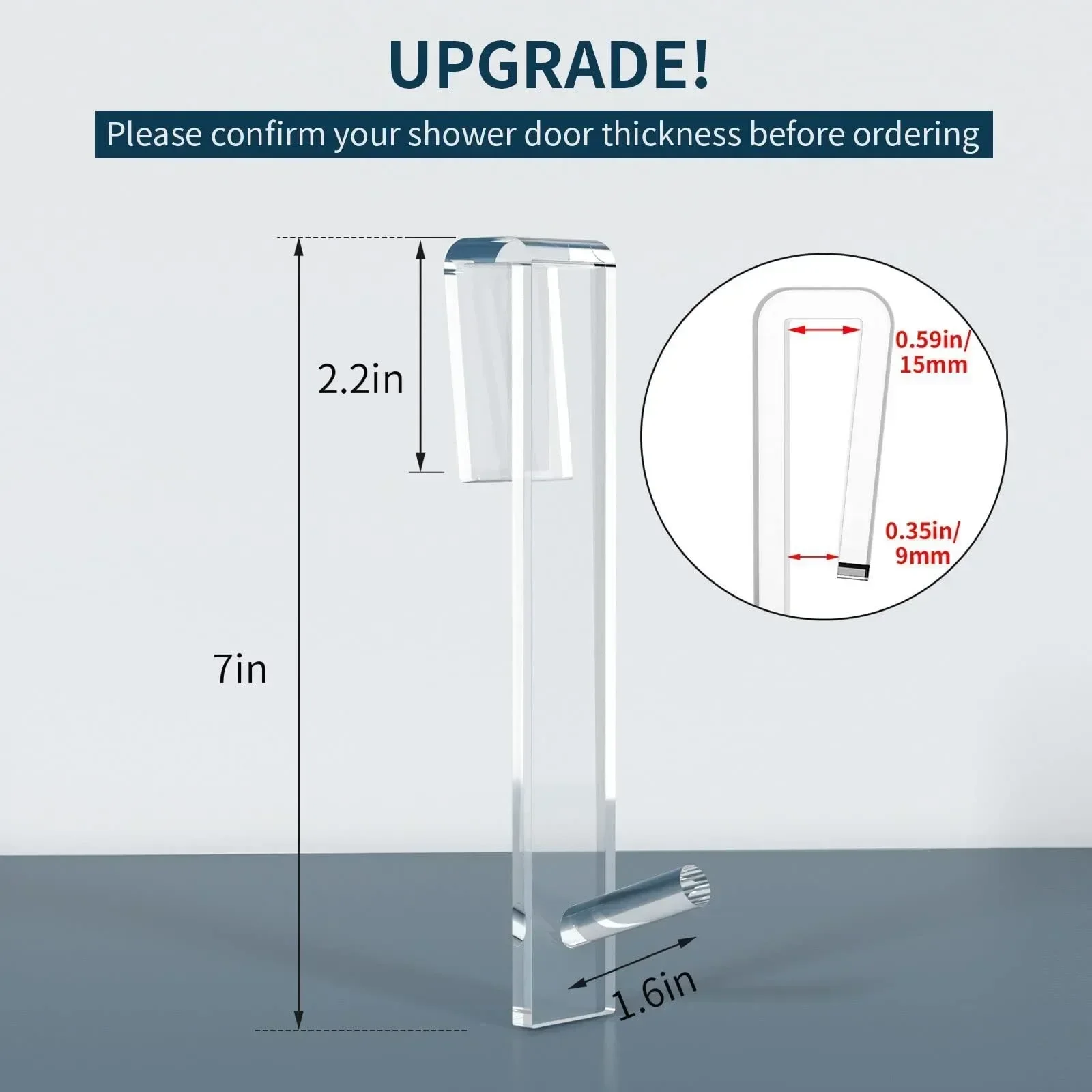 Acrylic Shower Towel Rack Bathroom Shower Door Hook Over Glass Door Punch-Free Bathroom Bathrobe Hanger Transparent Towel Hooks shower towel rack