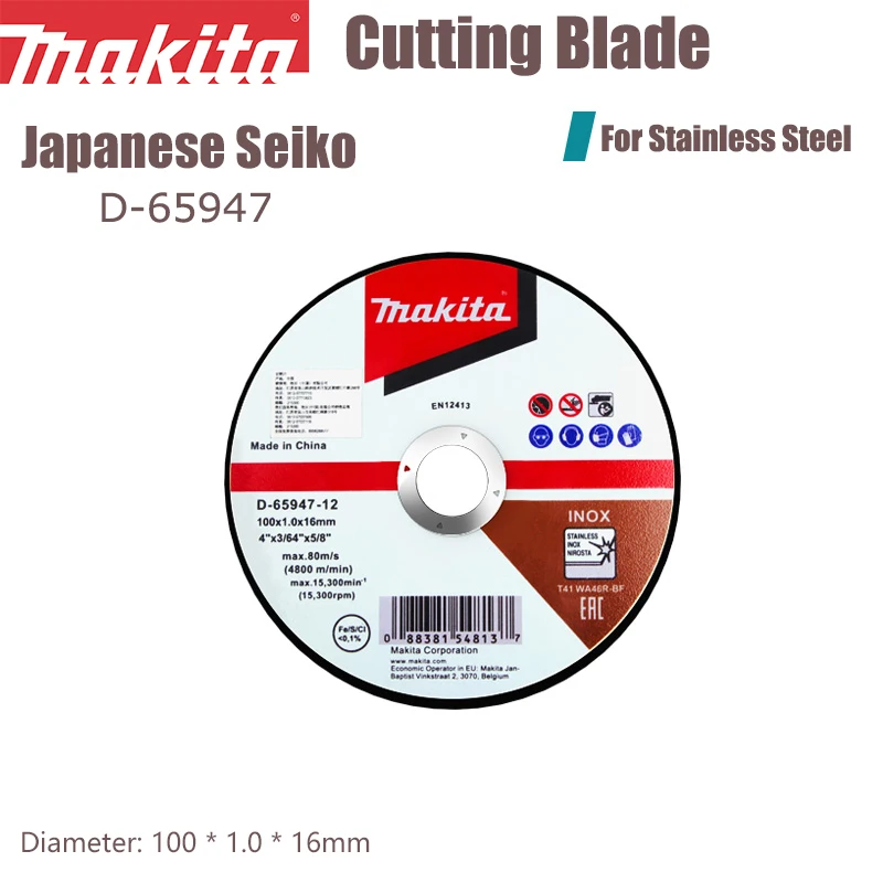 

Makita Cutting Blade D-65947 100mm Angle Grinder Ultra-thin Metal Stainless Steel Slice Grinding Wheel Set