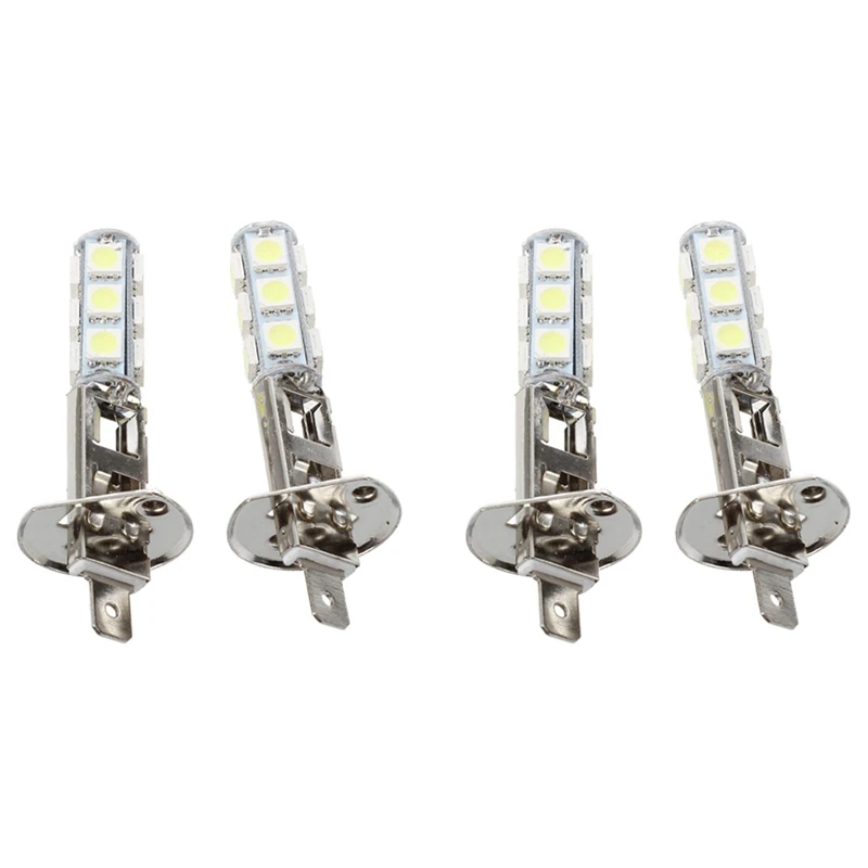 

4 шт., автомобильная лампа для фар головного света H1, белая, 13 SMD, 5050, лампы головного света