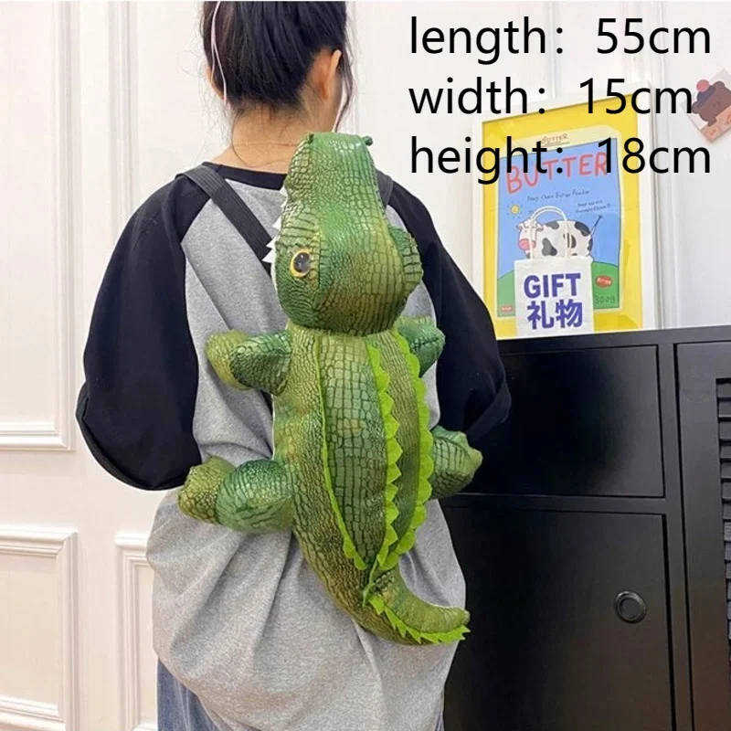 

2024 AUGTARLIONING Advanced Crocodile Backpack Baby Back Women Boys Girls Cute Phone Bag Children Animal Snack Bag 3D Plush Toys
