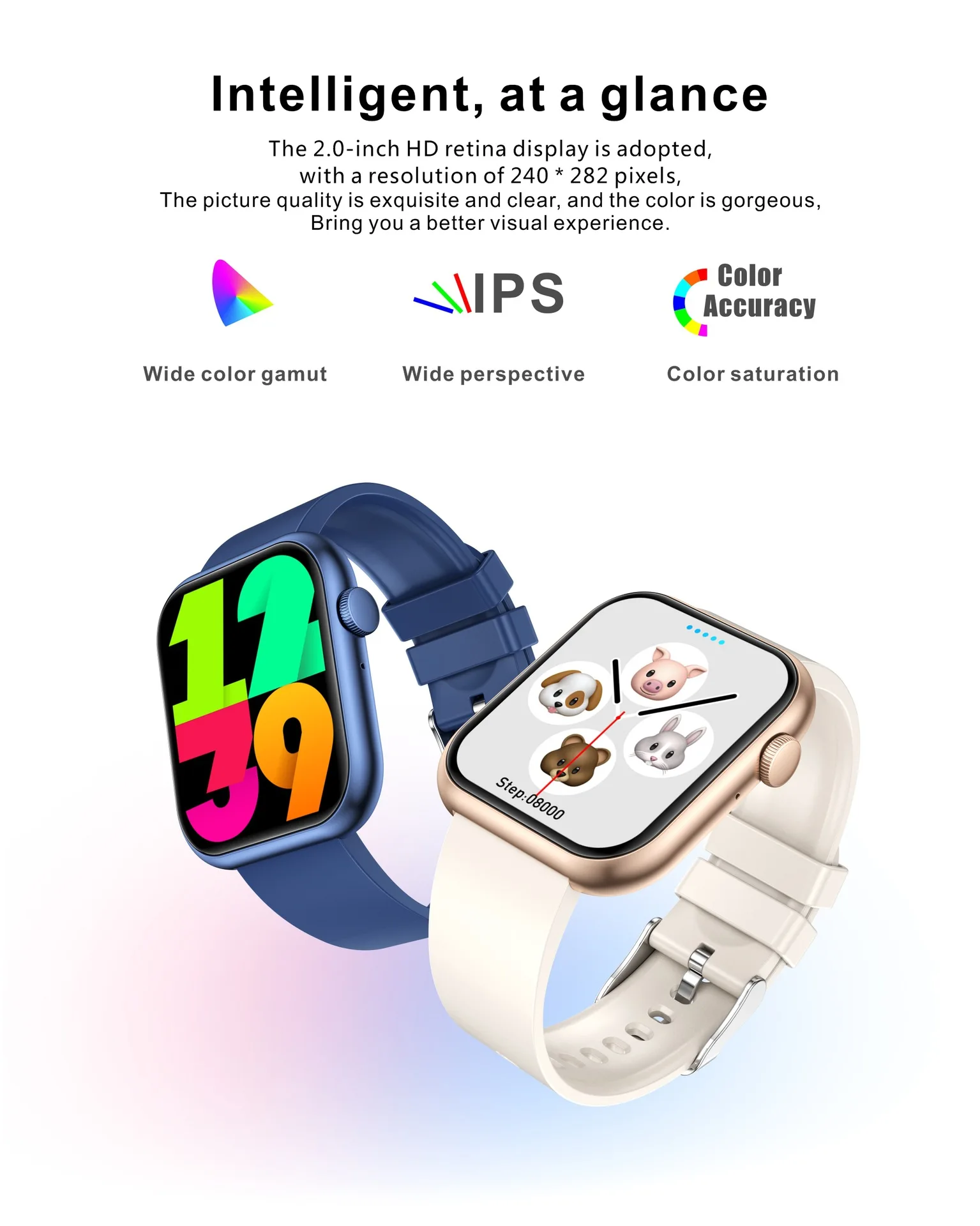 For iphone 13 14 12 11 XS Pro Max iphone X R 8 7 2.0 " Color Screen Full Touch Custom Dial Bluetooth Call 2025 Smart Watch Men 2