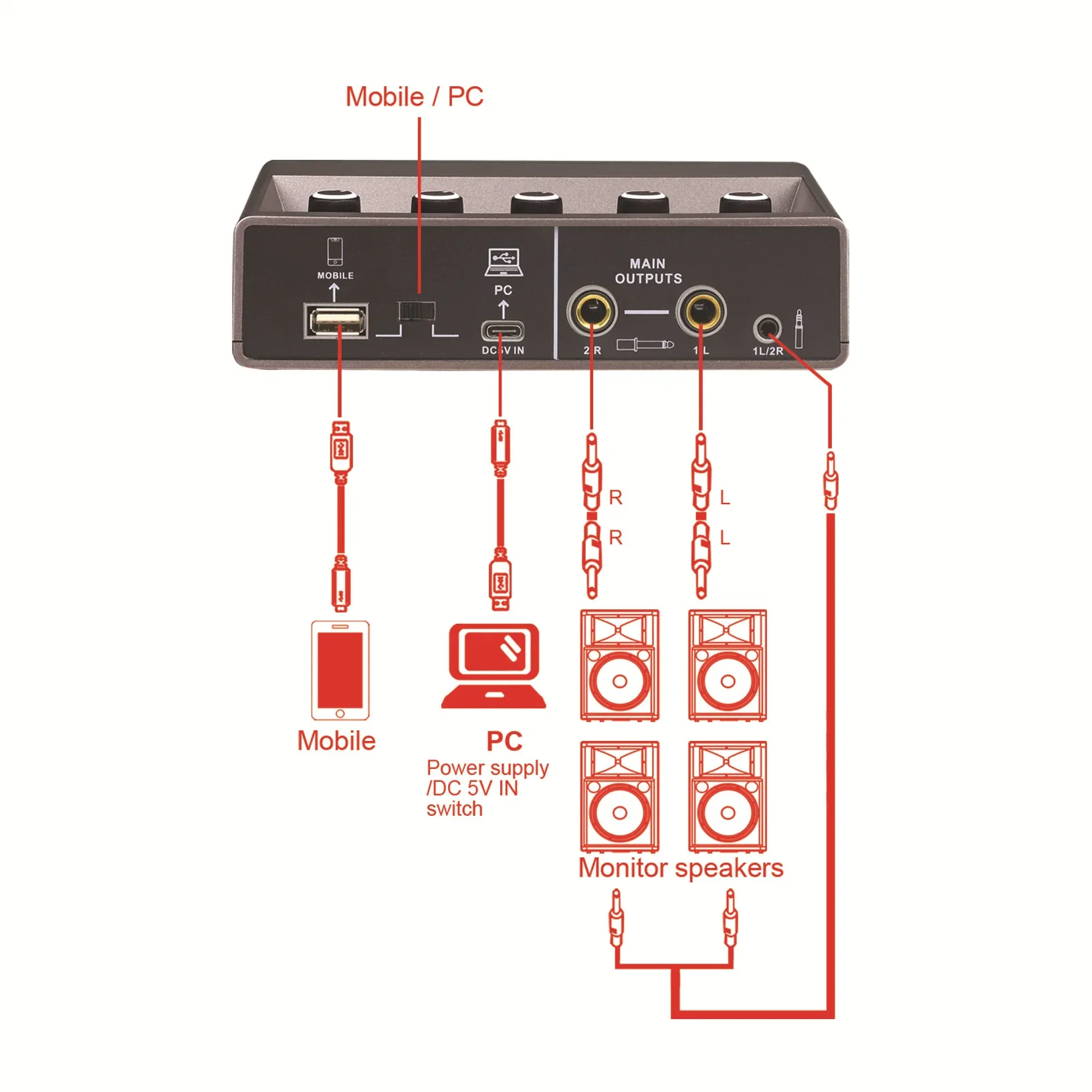 Interface de Áudio para Gravação Computador Unidade Gratuita Usb Placa de Som Externo para pc Pro Equipamento de Áudio Profissional Vídeo Teyunq16 - Image 6