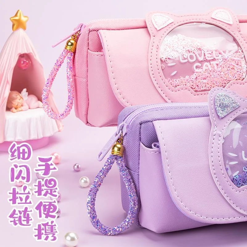 Astuccio 3D Per Bambini Unicorno Rosa - EVA 3 Strati Grande Capacità - Portapenne Scuola Morbido E Impermeabile - 6