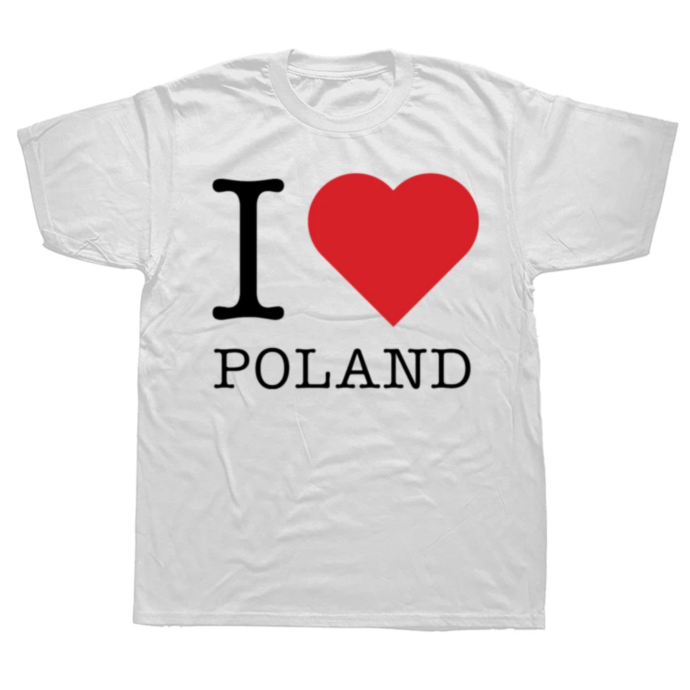 Lustig ich liebe Polen Grafik T-Shirts Männer Damenmode lässig T-Shirt Baumwolle lose übergroße polnische Polska T-Shirt