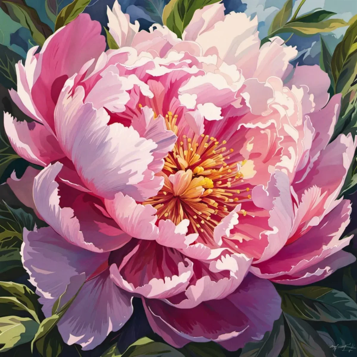 Vollstickerei mit Öko-Baumwollfaden, 11CT, bedruckt mit dem Motiv „Die Blumenfamilie“, Kreuzstich-Set, Kunst 40x40cm