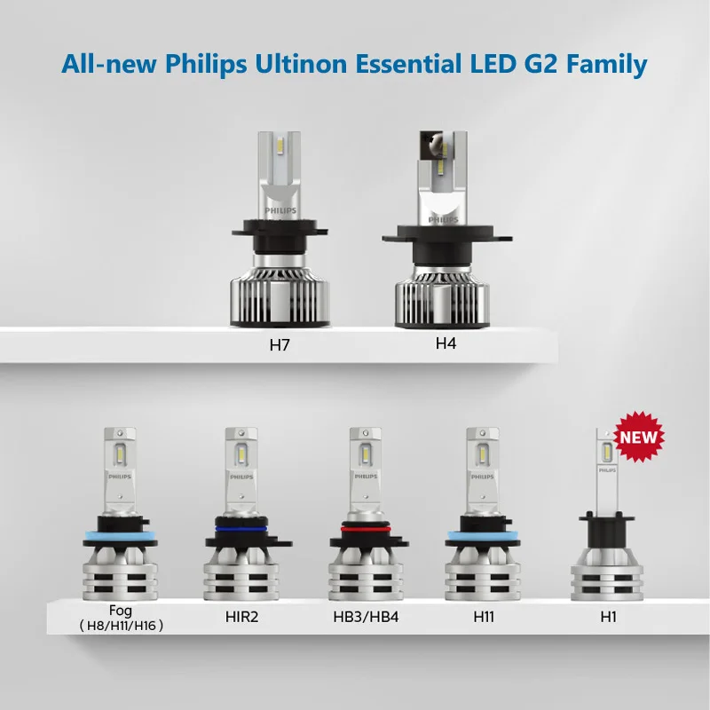 Philips LEDライト 2個セット 2個フィリップスultinon不可欠G2 led H1 H4 H7 H8 H11 H16 HB3