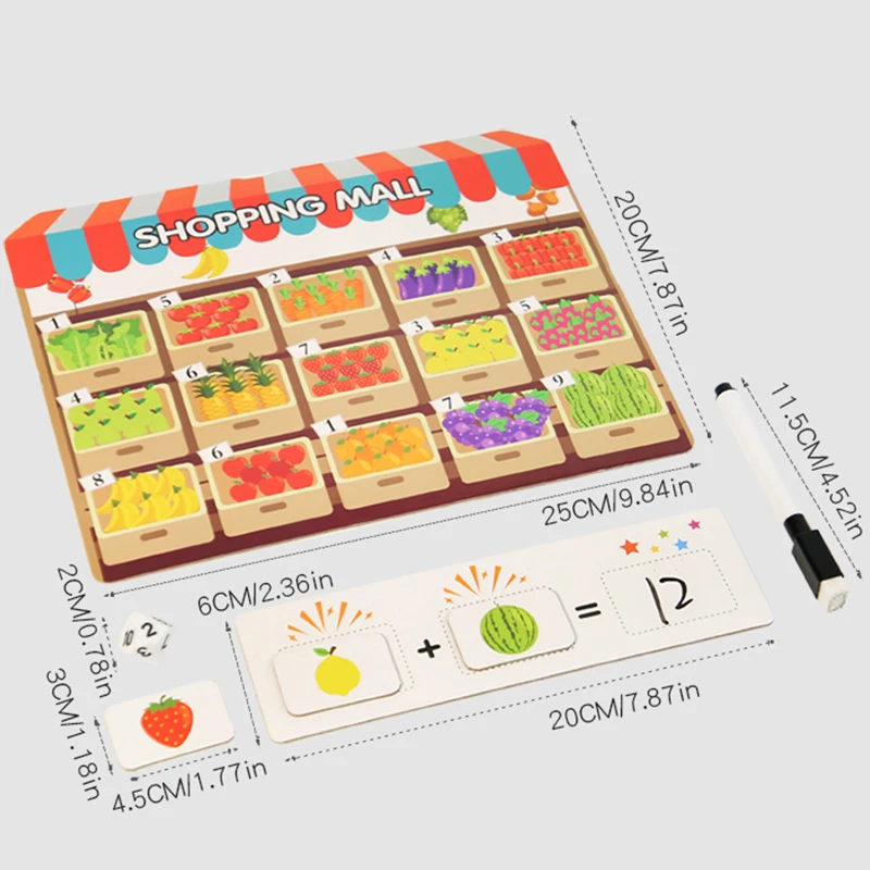 Montessori Shopping Store Educational Math Toys for Kids