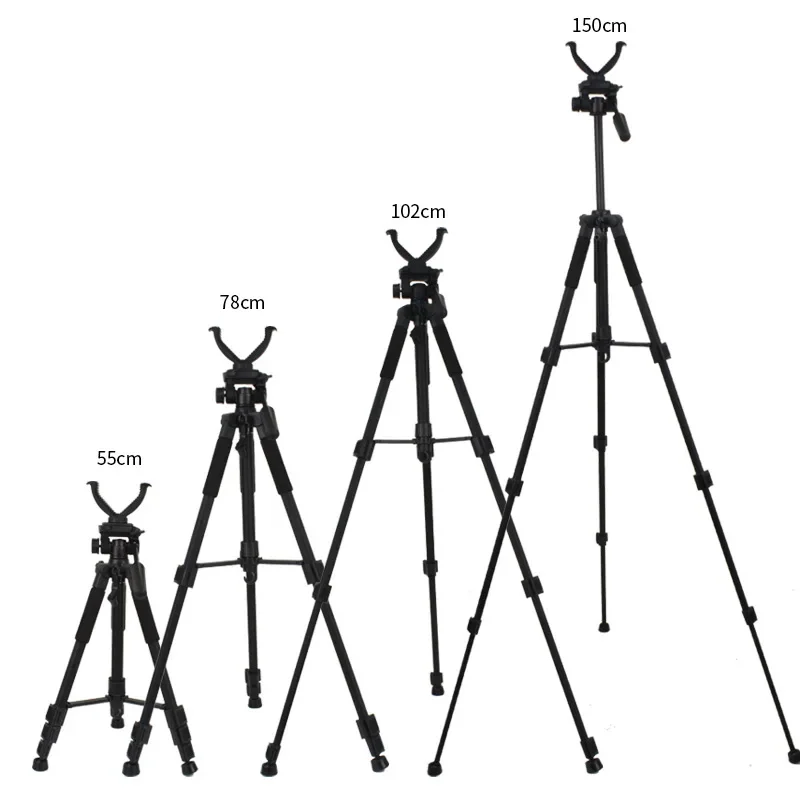 Hunting Shooting Rack Outdoor Hunting Tripod Durable Adjustable Height Hunting Stand Aluminum V-Yoke Shooting Rack Multifunctio Safe Accessory