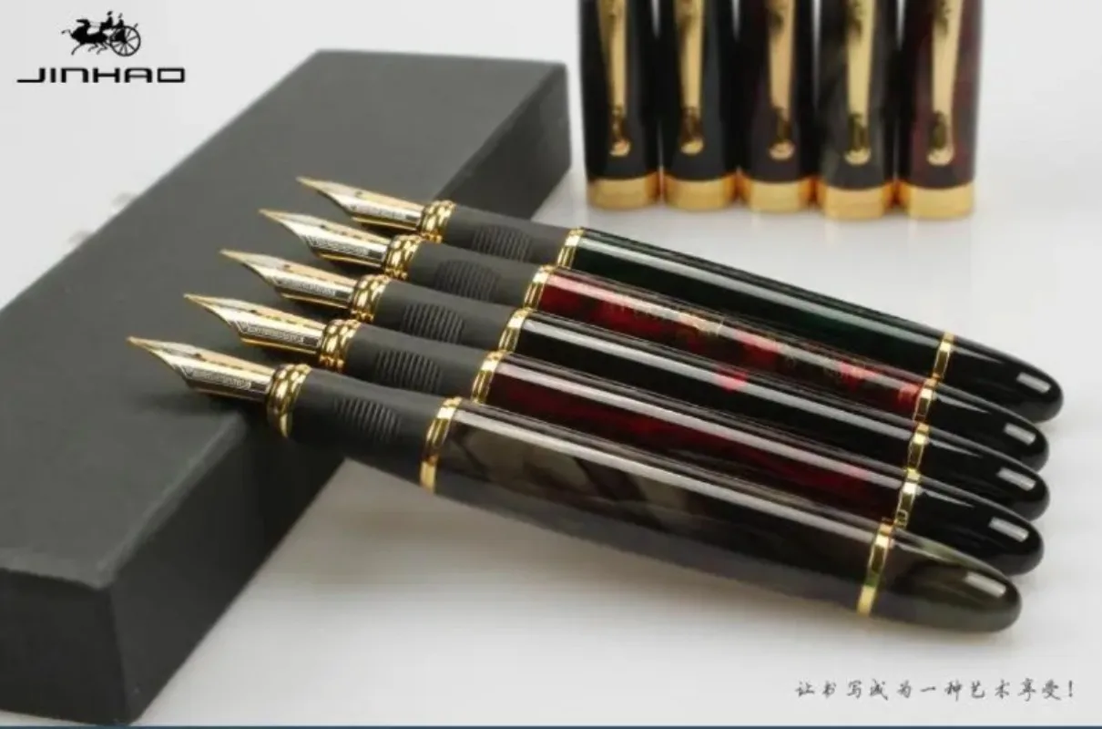 JINHAO X450 연필 상자가없는 금속 만년필 고급 학교 사무용품 쓰기 귀여운 펜 선물