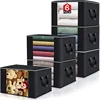 Foldable storage bag large wardrobe clothing organization bag under bed storage box dustproof cotton quilt storage bag 1