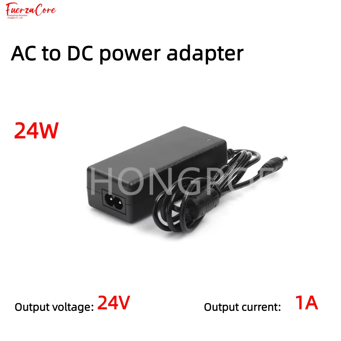 Universal 24V Power Adapter with Multi-Current Output and International Power Cord