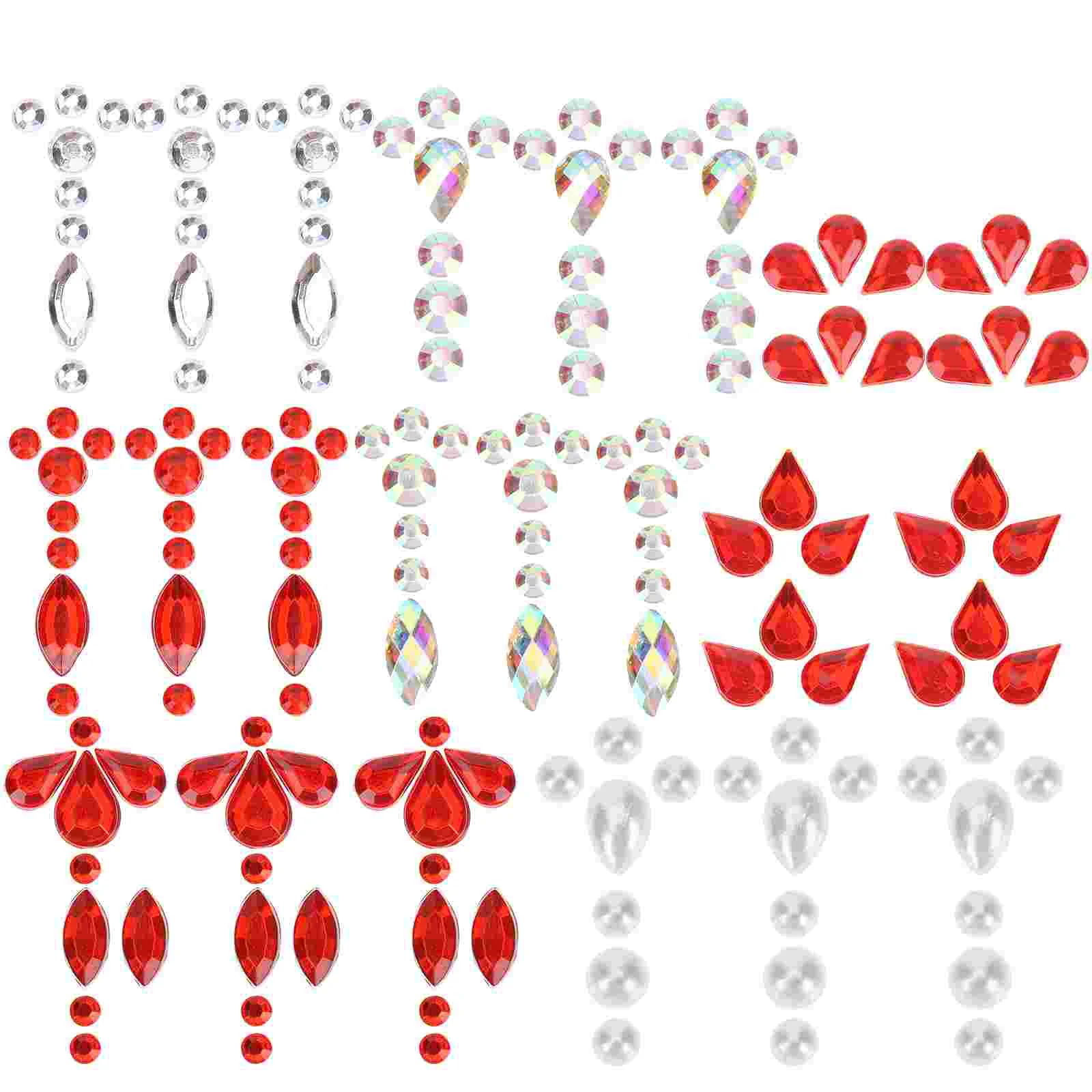 

7 Sheets Rhinestones Face for Makeup Glitter Diamond Pastie Sticker Jewels Applique
