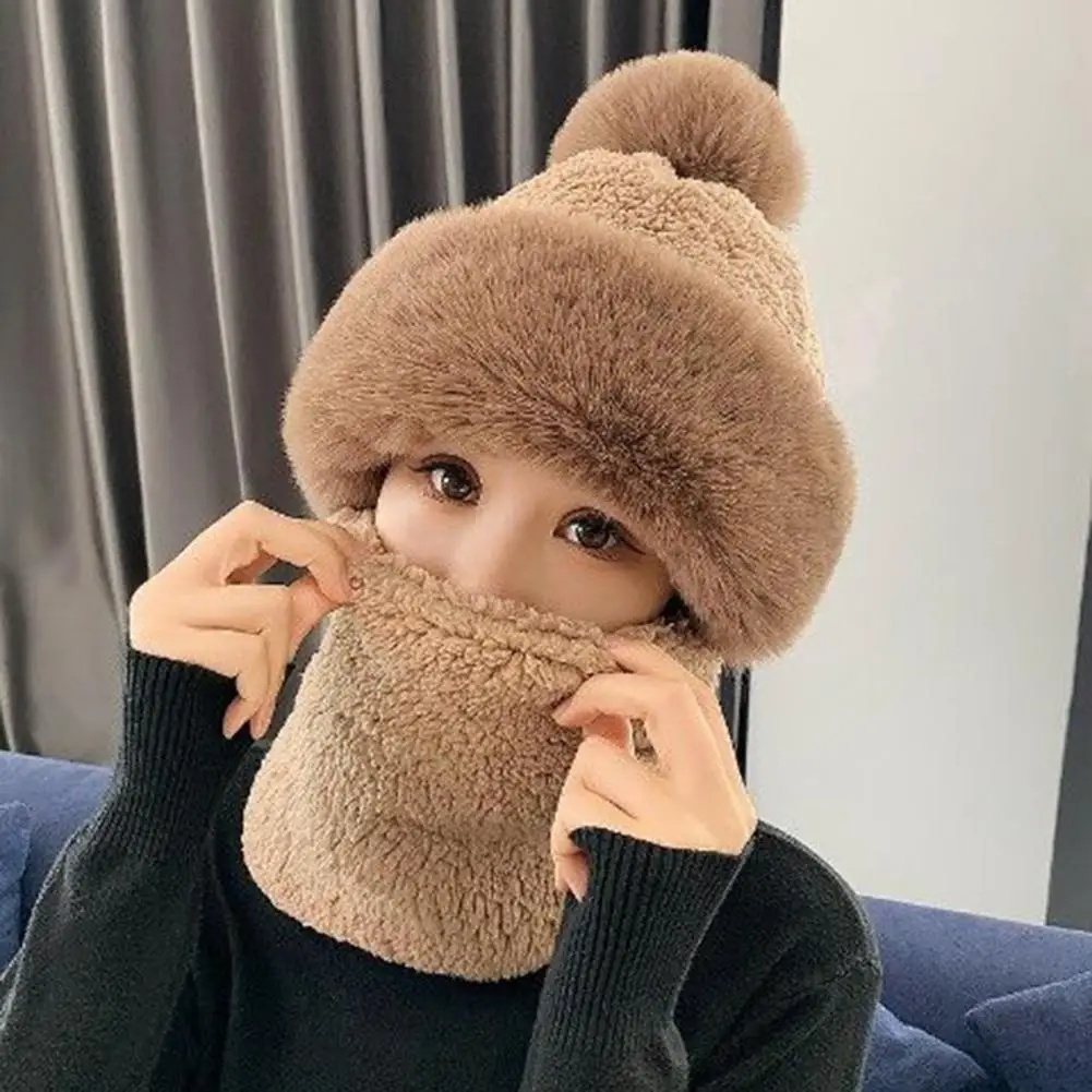 

Winter Beanie Soft Comfortable Women Hat Durable Windproof Winter Hat Set Soft Plush Warmth for Women Weather Outdoor Comfort