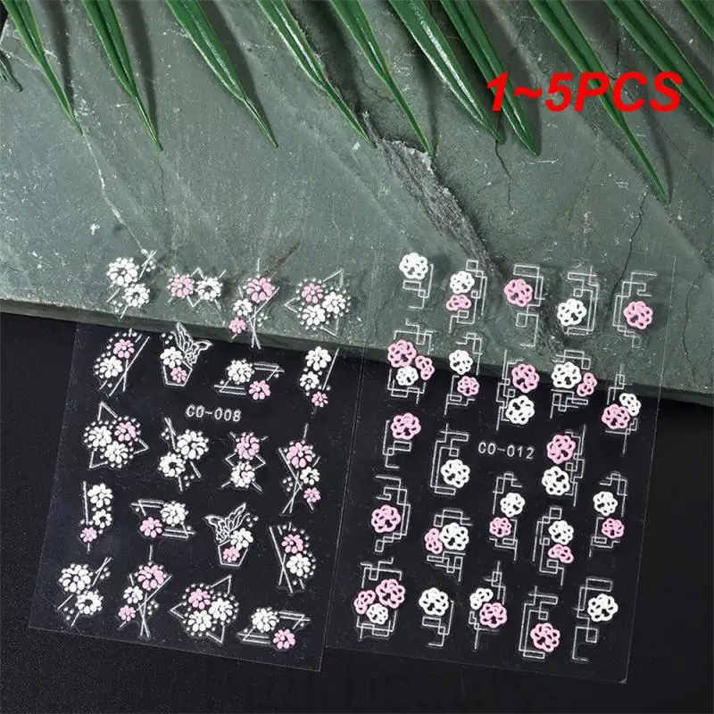 

1~5PCS Nail Sticker Daisy Full Of Fashion Sense Exquisite And Compact Waterproof And Durable Patch Design Beauty And Health
