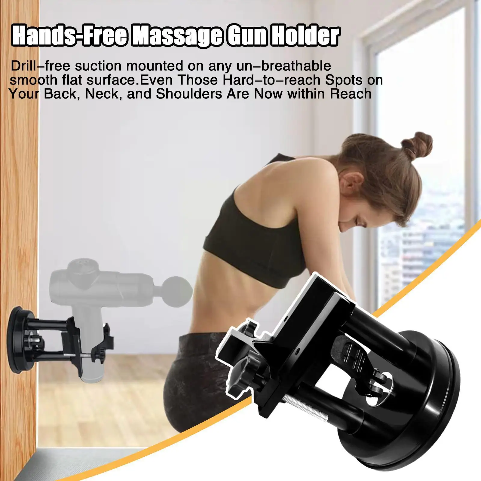 

Hands Free Back Shoulder Hip Deep Tissue Massager The Grip Massage Hands-Free Use Gun And Fascial Home Gun Holder System