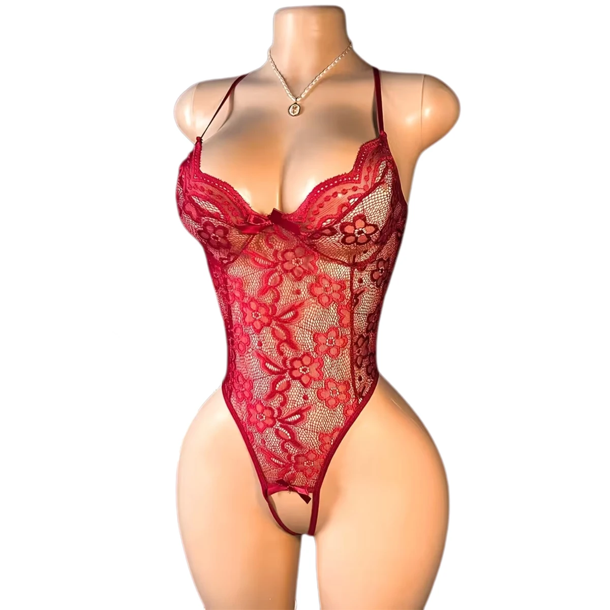 Sexy Lingerie Women Patchwork Babydoll Lace Bodysuit sex Costumes Teddy Stripper Nighty Deep V Exotic Porn Crotchless Underwear
