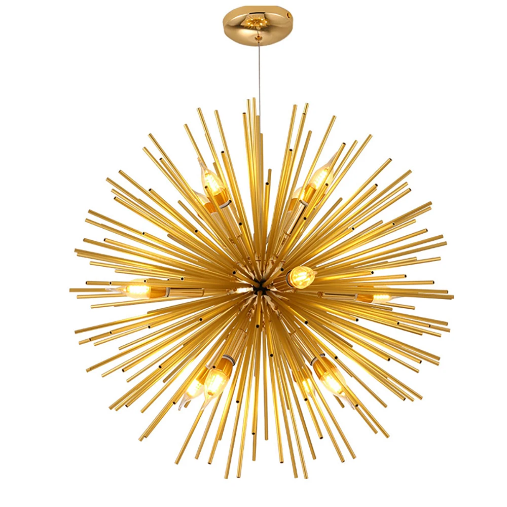 Pendant Lights Pendant Lamp Chandelier Lighting Vintage Pendant Lights Nordic LED Aluminum Dandelion Chandelier Lighting Sputnik Pendant Lamp Fixture for Restaurant Home Decor Winfordo 110V 220V
