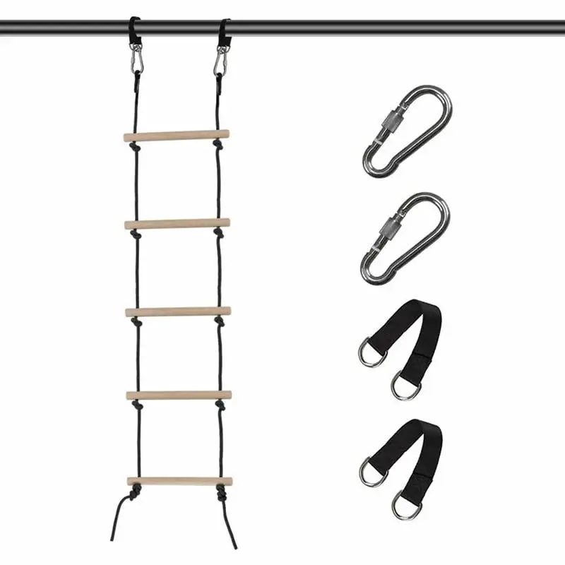 Outdoor Toys Kids Outdoor Toys Children Climbing Rope Ladder Wooden Swing Kids Indoor Outdoor Tree Playground Recreation Play Game Bodybuilding Set