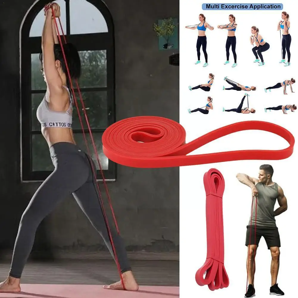 

Fitness Resistance Bands Rubber Elastic Expander Bands Gym Red Sport Strength Tension Equipment Exercise Accessories Yoga Y2D2