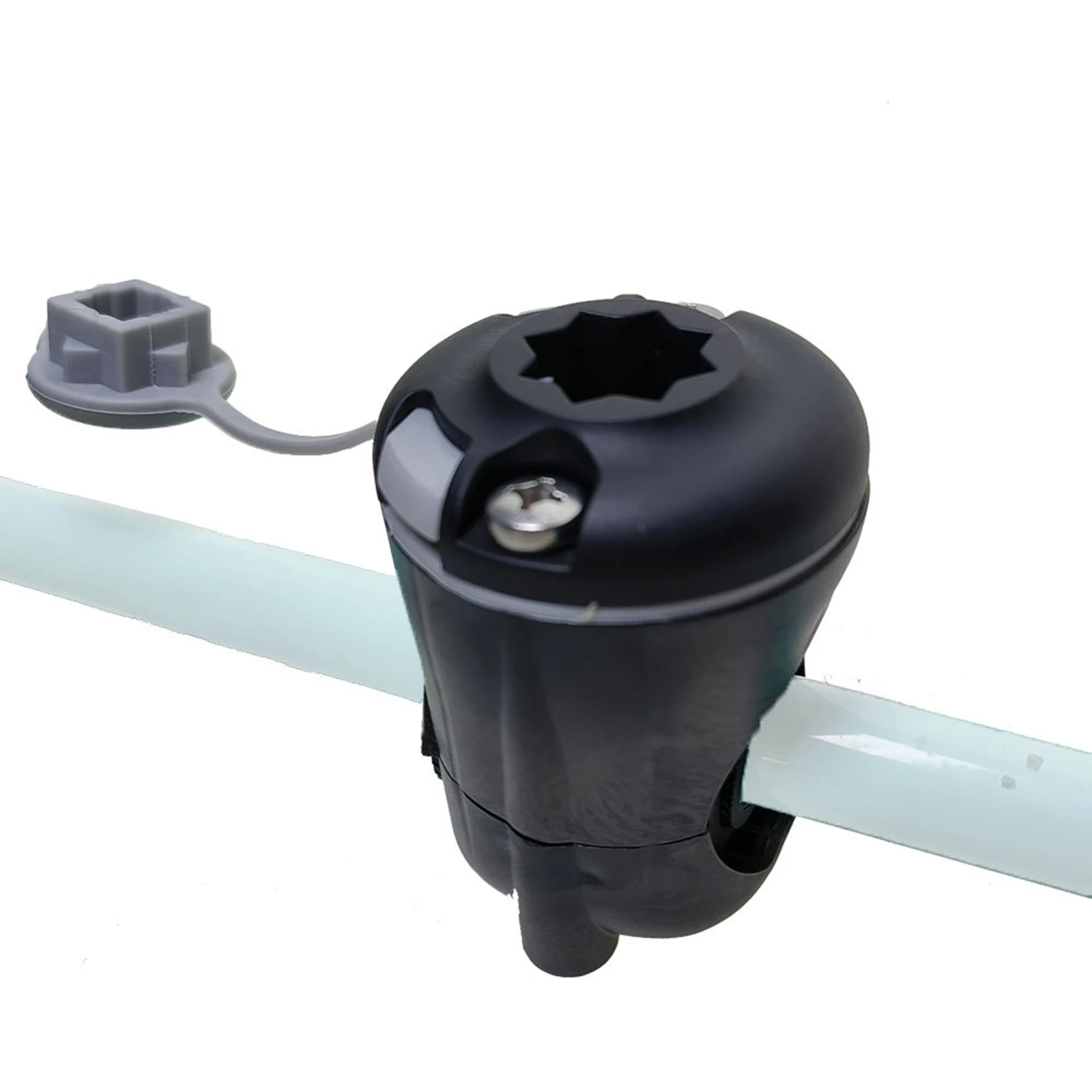 Kayak Rail Mount with Rubber Strap for Fishing Rod Holder for 12-38mm (0.47-1 1/2in) Round or Square Rail for Yacht Kayak Canoe