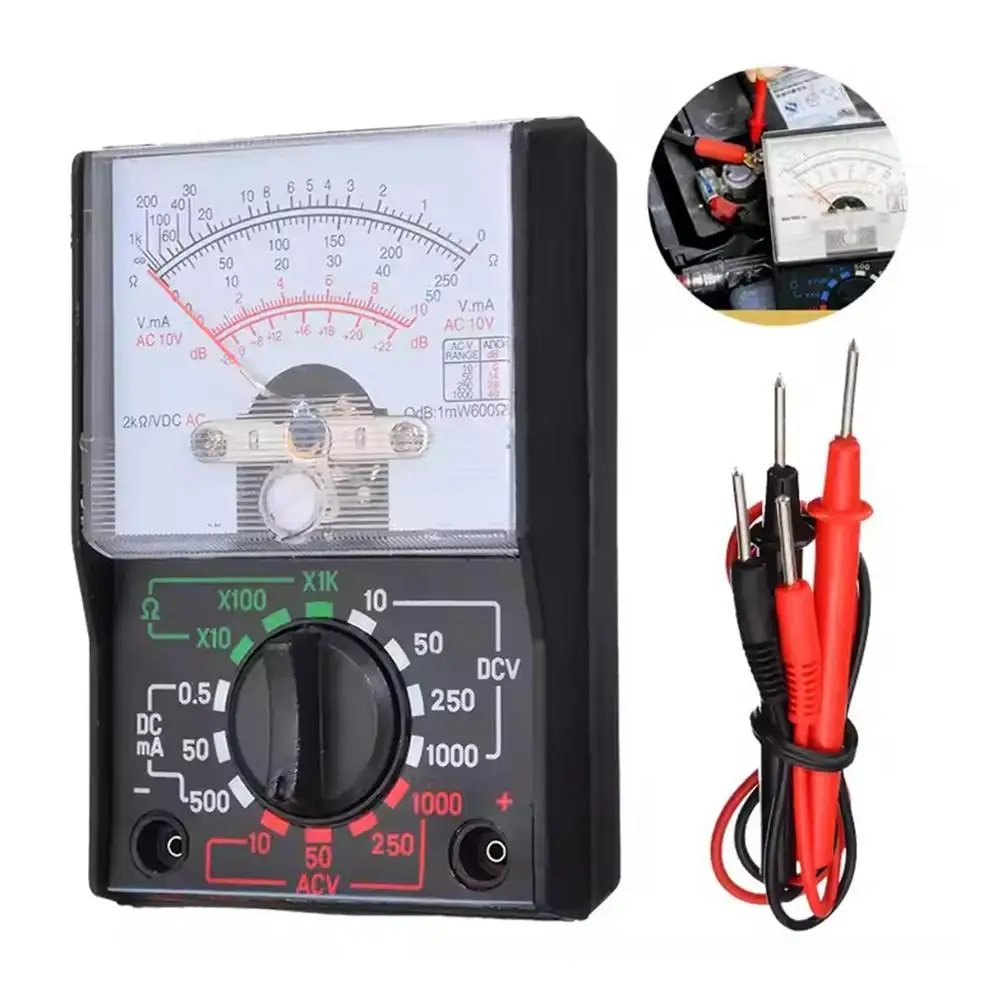 MF-110A Analog Multimeter With Test Pen Dc/ac Voltmeter Analog Meter 250ma Ammeter 250V Tester Mf-110a 1000V Multimet X1X6