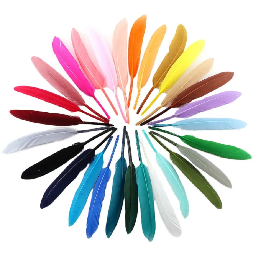 다채로운 거위 깃털 천연 깃털, 홈 테이블 공예 장식, DIY 수공예, 웨딩 파티 의류 장식, 10-15cm