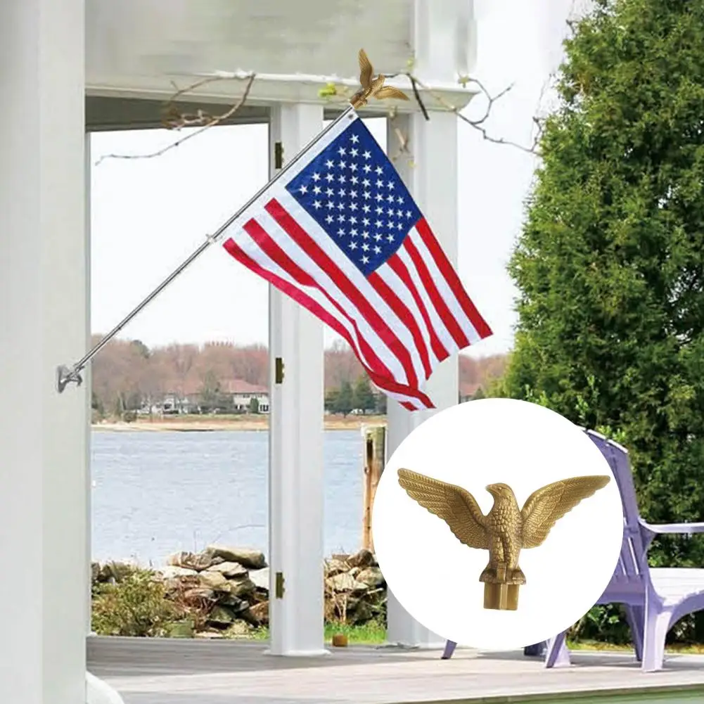 Flag Pole Topper Eagle Statue Independence Day Yard Decor Eagle Flag Pole  Finial Ornament Outdoor - AliExpress