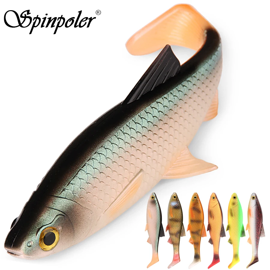 Spinpoler 3D River Roach Paddle Tail Swimbait Soft Fishing Lure