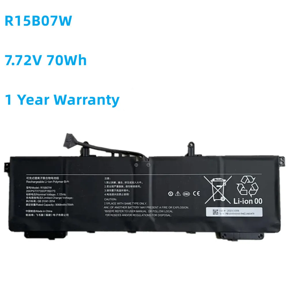 

New R15B07W 7.72V 70Wh Laptop Battery For Xiaomi RedmiBook Enhanced Pro 15 XMA2007