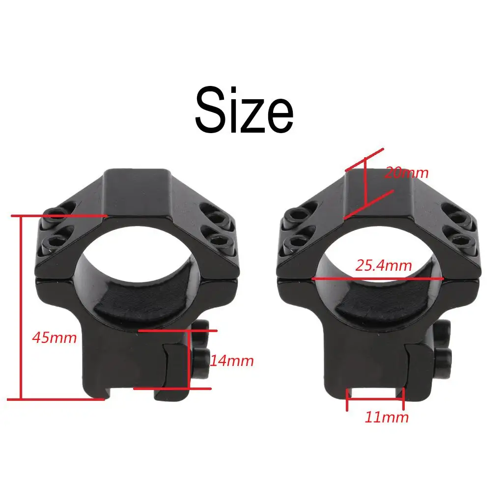 스코프 마운트 홀더 풀 메탈 브래킷 링 클램프 로우 프로파일 25.4mm 도브테일 레일 액세서리 (촬영용)