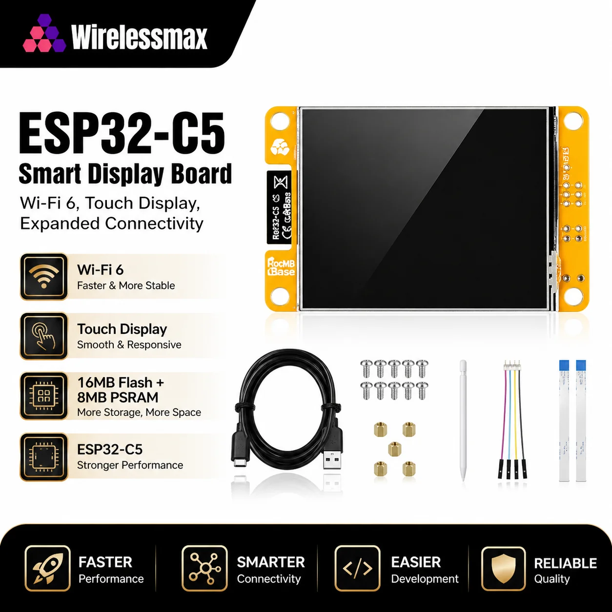 รูปสินค้า บอร์ดพัฒนา ESP32 C5 2.8 นิ้ว จอสัมผัส WiFi Bluetooth