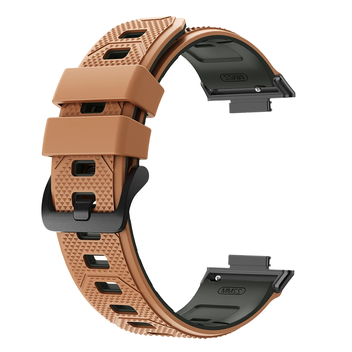 Two-Tone Breathable Silicone Sport Band - Adjustable Soft Strap Bracelet