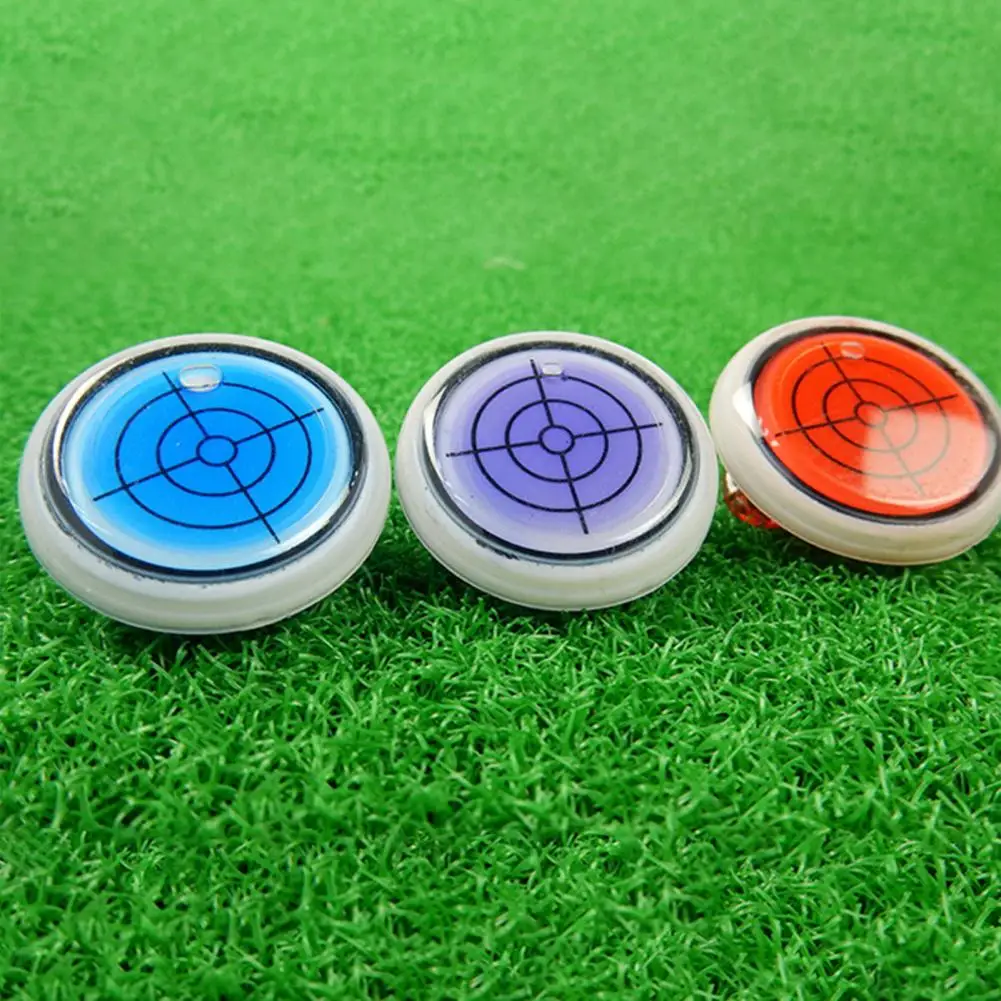 Slope Reading Golf Ball Marker Magnetic Bubble Level Golf Ball Marker Clip for Men Women Golfers Round Cap Mark with Level