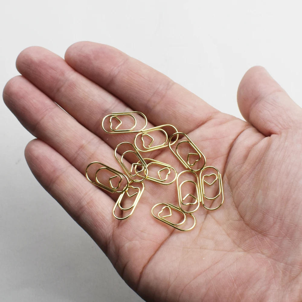 Mini Metal Paperclip Bookmark Binder Marking Paper Clips School Office Accessories 10pcs