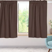 Kitchen Window Curtains Thermal Insulated Short Curtain for Bedroom Living Room Home Decor Window Top Small Drapes Cortinas 2