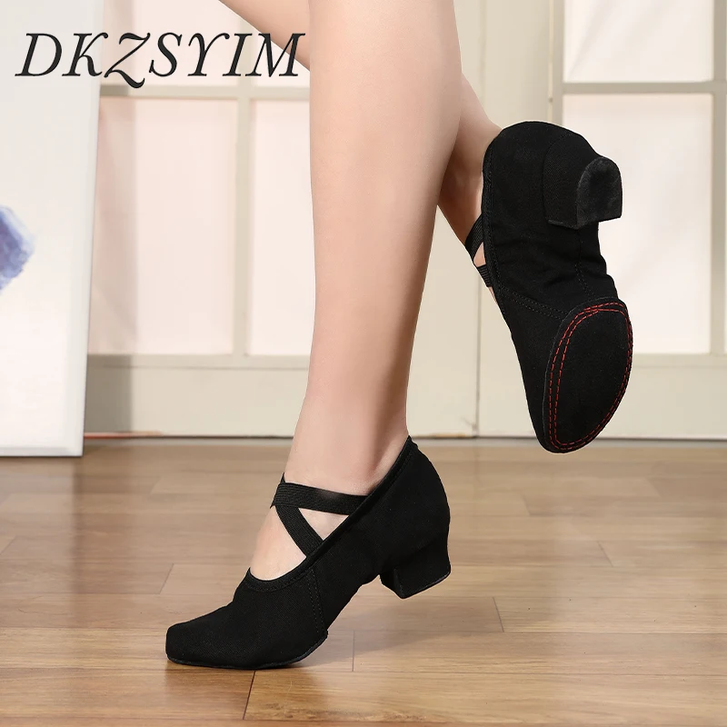 DKZSYIM Ballet Dance Shoes Women Teacher Stage Training Shoes Soft Sole Slippers Yoga Practice Shoes Girls Jazz Dancing Shoes 2