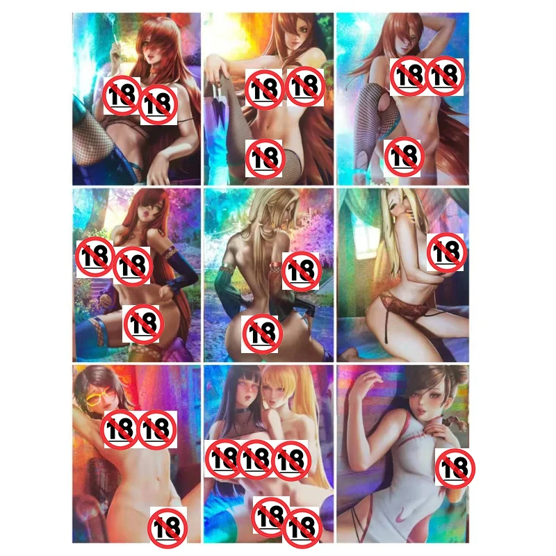 Terumi Mei Hyuga Hinata Tsunade ACG Sexy Nude Toys Hobbies Hobby Collectibles Game Collection Anime Cards 9pcs/set