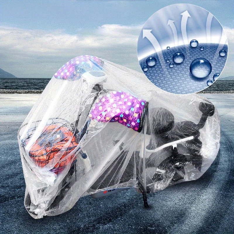 Motorcycle Cover Universal Transparent Waterproof Motor Cover Bike Dust Cover